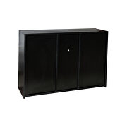 Black high gloss kitchen sideboard cupboard with led light by La Spezia additional picture 4