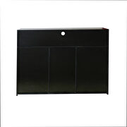 Black high gloss sideboard storage cabinet with led light by La Spezia additional picture 3