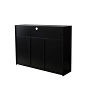 Black high gloss sideboard storage cabinet with led light by La Spezia additional picture 6