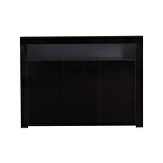 Black high gloss sideboard storage cabinet with led light by La Spezia additional picture 8