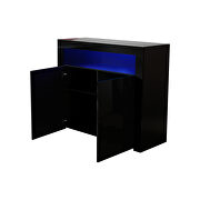 Black high gloss modern buffet with led light by La Spezia additional picture 3