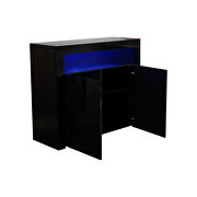 Black high gloss modern buffet with led light by La Spezia additional picture 7