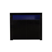 Black high gloss modern buffet with led light by La Spezia additional picture 8