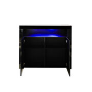 Black high gloss modern buffet with led light by La Spezia additional picture 10