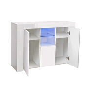 White high gloss kitchen sideboard cupboard with led light by La Spezia additional picture 5