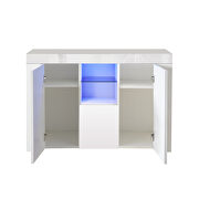 White high gloss kitchen sideboard cupboard with led light by La Spezia additional picture 8
