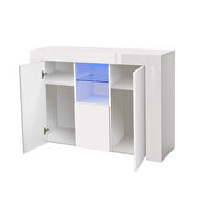White high gloss kitchen sideboard cupboard with led light by La Spezia additional picture 10