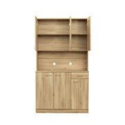 Tall wardrobe with 6 doors in oak by La Spezia additional picture 8