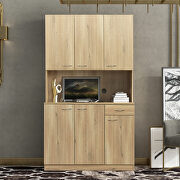 Tall wardrobe with 6 doors in oak by La Spezia additional picture 10