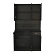 Tall wardrobe with 6 doors in black by La Spezia additional picture 13