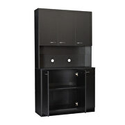 Tall wardrobe with 6 doors in black by La Spezia additional picture 9
