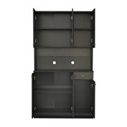 Tall wardrobe with 6 doors in black by La Spezia additional picture 10