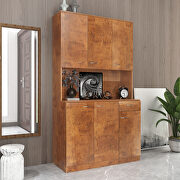 Tall wardrobe with 6-doors in walnut by La Spezia additional picture 2