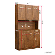 Tall wardrobe with 6-doors in walnut by La Spezia additional picture 4