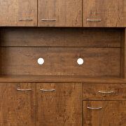 Tall wardrobe with 6-doors in walnut by La Spezia additional picture 8