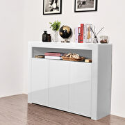 White high gloss sideboard storage cabinet with led light by La Spezia additional picture 2