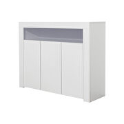 White high gloss sideboard storage cabinet with led light by La Spezia additional picture 5