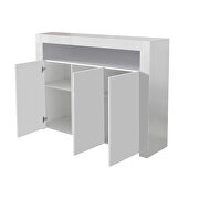 White high gloss sideboard storage cabinet with led light by La Spezia additional picture 10