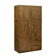 Modern look high wardrobe with 2 doors in walnut by La Spezia additional picture 2