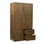 Modern look high wardrobe with 2 doors in walnut by La Spezia additional picture 11