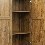 Modern look high wardrobe with 2 doors in walnut by La Spezia additional picture 12