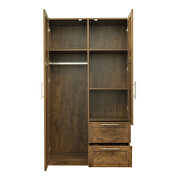 Modern look high wardrobe with 2 doors in walnut by La Spezia additional picture 13