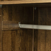 Modern look high wardrobe with 2 doors in walnut by La Spezia additional picture 3