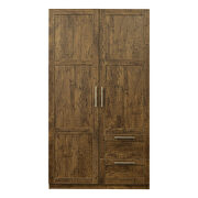 Modern look high wardrobe with 2 doors in walnut by La Spezia additional picture 5