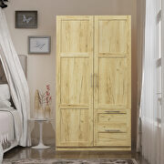 Modern look high wardrobe with 2 doors in oak by La Spezia additional picture 2