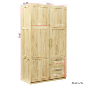 Modern look high wardrobe with 2 doors in oak by La Spezia additional picture 11