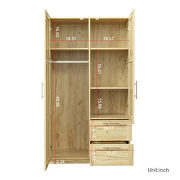 Modern look high wardrobe with 2 doors in oak by La Spezia additional picture 9