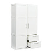 Modern look high wardrobe with 2 doors in white by La Spezia additional picture 4