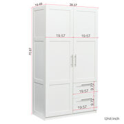 Modern look high wardrobe with 2 doors in white by La Spezia additional picture 5