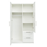 Modern look high wardrobe with 2 doors in white by La Spezia additional picture 8