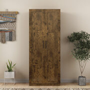 High wardrobe with 2 doors in walnut by La Spezia additional picture 2