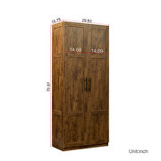 High wardrobe with 2 doors in walnut by La Spezia additional picture 10
