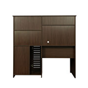 Home office computer desk with hutch in walnut by La Spezia additional picture 7