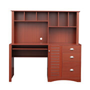 Home office computer desk with hutch in teak by La Spezia additional picture 2