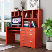 Home office computer desk with hutch in teak by La Spezia additional picture 7