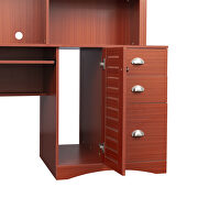 Home office computer desk with hutch in teak by La Spezia additional picture 9