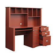 Home office computer desk with hutch in teak by La Spezia additional picture 10