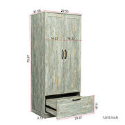 High wardrobe with 2 doors in gray by La Spezia additional picture 12