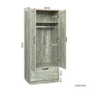 High wardrobe with 2 doors in gray by La Spezia additional picture 7