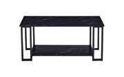 Black top and iron black leg rectangle coffee table by La Spezia additional picture 6