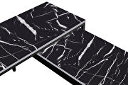 Marble black top modern nesting coffee tables set 2pc by La Spezia additional picture 5