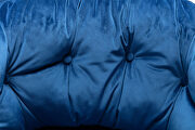 Blue velvet modern leisure swivel accent chair additional photo 2 of 15