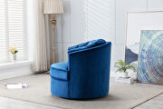 Blue velvet modern leisure swivel accent chair by La Spezia additional picture 13