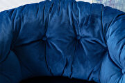 Blue velvet modern leisure swivel accent chair by La Spezia additional picture 16