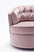 Pink velvet modern leisure swivel accent chair by La Spezia additional picture 6
