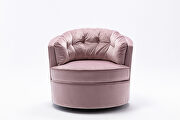 Pink velvet modern leisure swivel accent chair by La Spezia additional picture 8